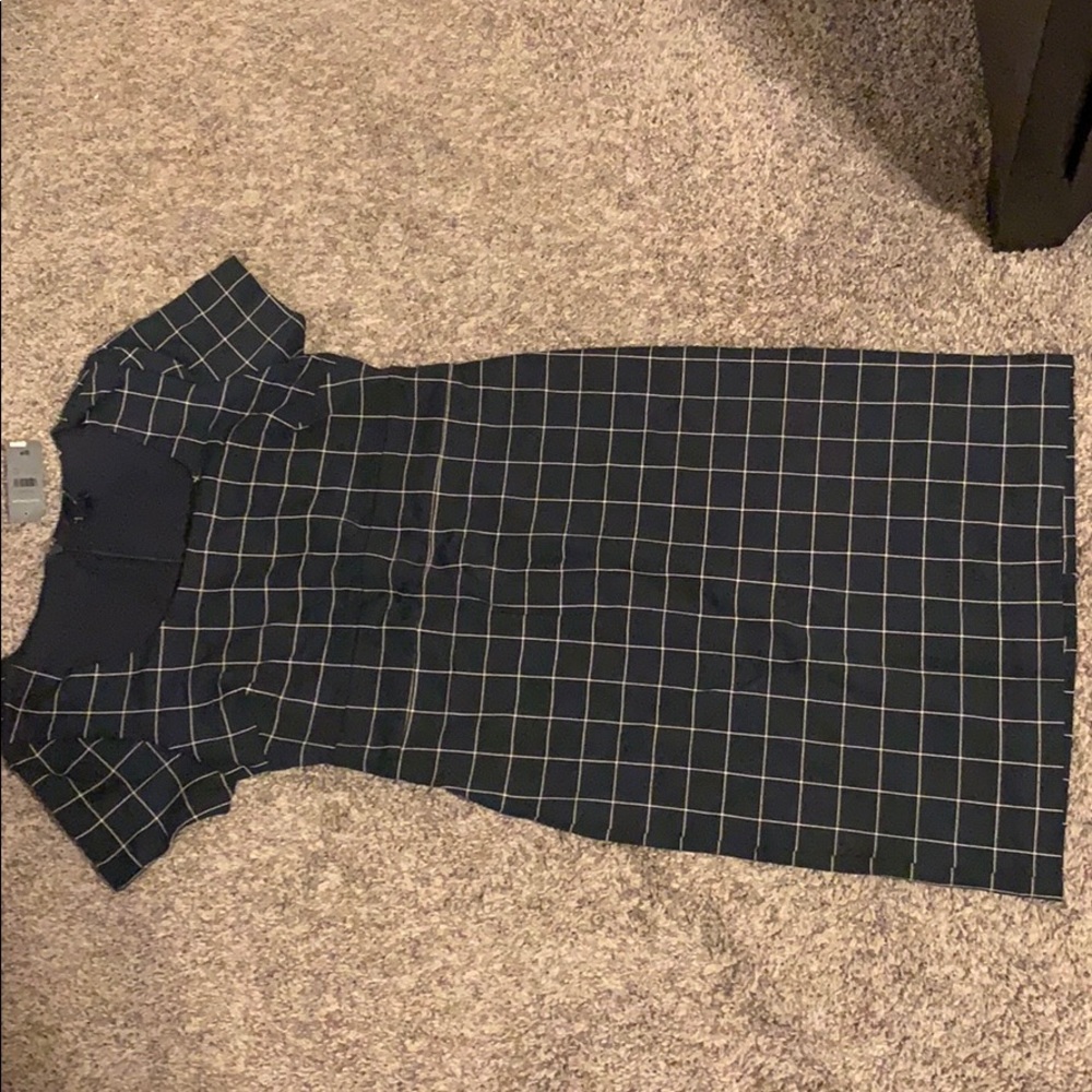 Ann Taylor Petite Windowpane Sheath dress